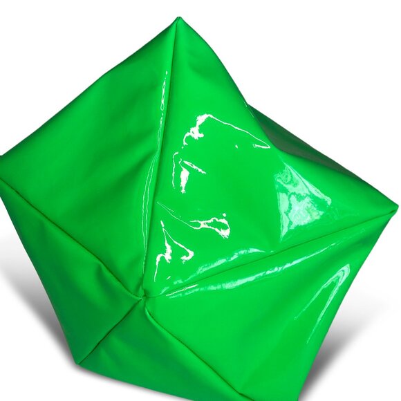 Left eye patent leather vinyl green hat main image 4